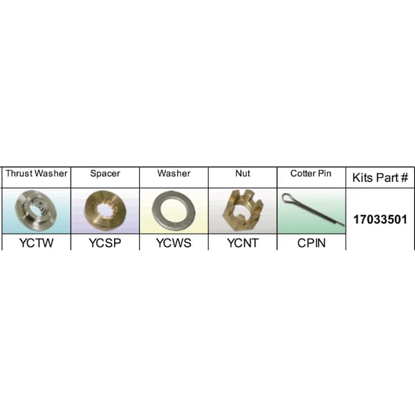 Fixed Hub Propeller Hardware Kit - Yamaha, Type C